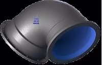 زانوی گلندی چدنی 90 درجه (دو سر ساکت) 10 اتمسفر