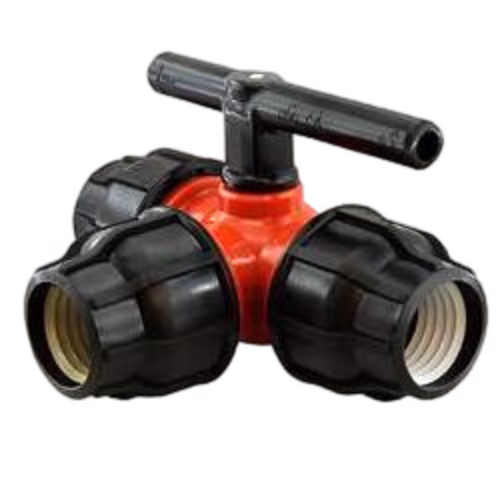 شیر سه راهی سه سررابط  پلیمری(بال ولو)