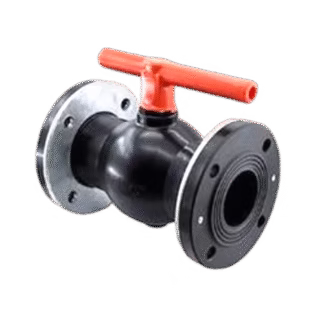 شیر پلیمری دسته کوتاه دو سر فلنج(بال ولو)  90*90