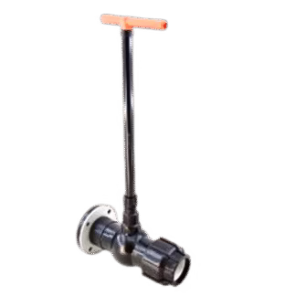 شیر دسته بلند پلیمری یک سر فلنج یک سر رابط  (بال  ولو)   90*90